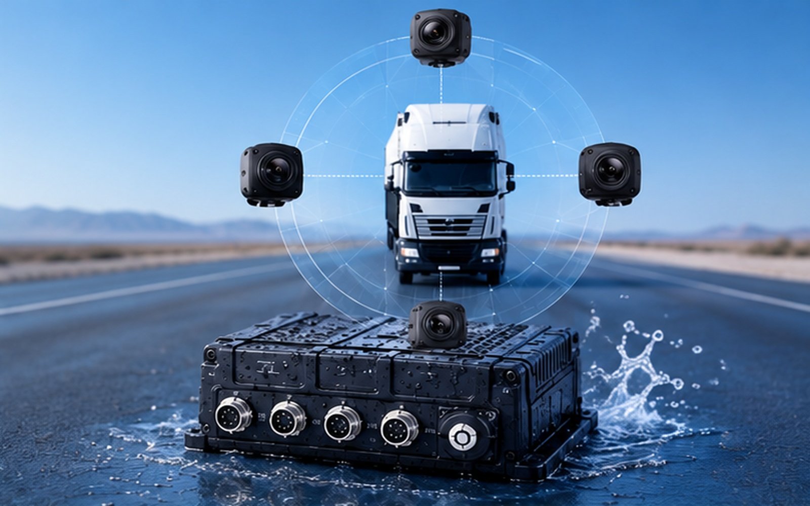 ArgusTrak Shield Series MDVR unit with 360 degree monitor